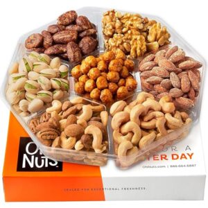 Oh! Nuts 7 Variety Nuts Gift Basket – Healthy Food Assorted Nuts Gifts Baskets